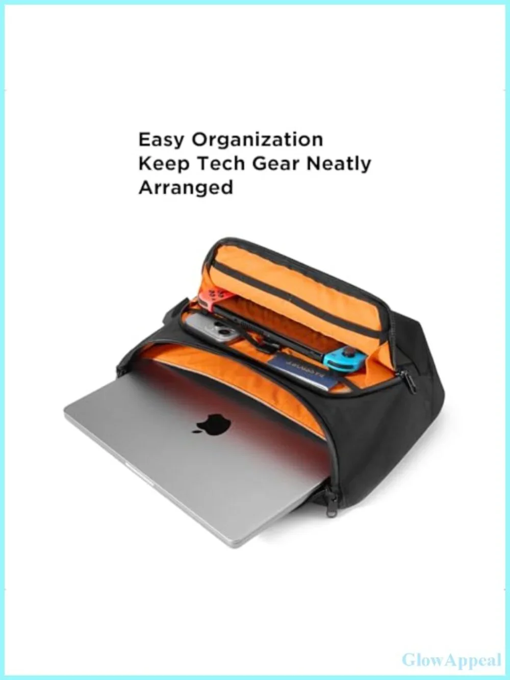 RFID-Blocking 8L Sling Bag Laptop Crossbody Water Resistant